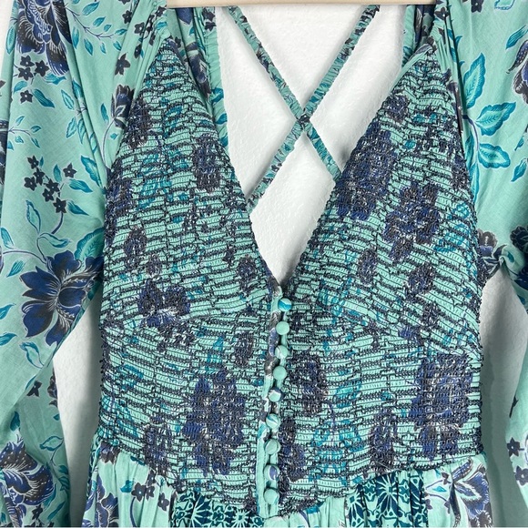 Free People A New Way Maxi Teal Combo Size S - Picture 9 of 11